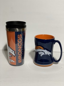 Set Of 2 Denver Broncos Coffee Mug Travel Mug 15 Oz New Nfl Coffee Cup Ebay