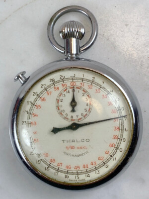 Vintage THALCO Stopwatch 1/10 Sec. Antimagnetic 795 Manual Wind