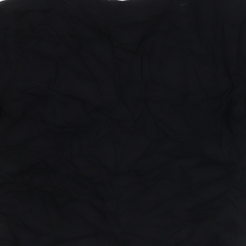 ASOS Womens Black Viscose Basic Button-Up Size 6 … - image 4