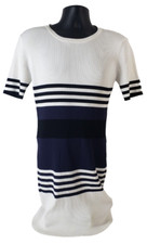 CODIGO Womens Midi Knit Dress SIZE 3XL Short Sleeve Striped Multicolor