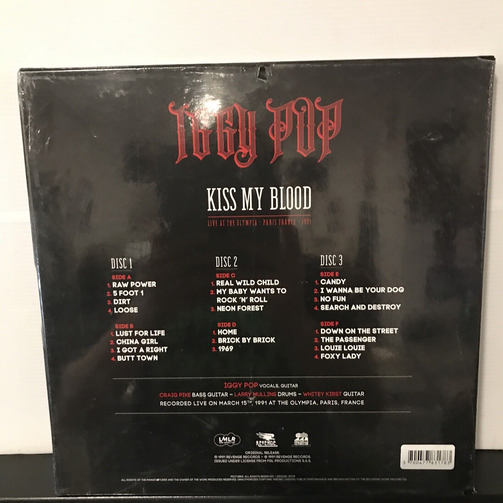 Mm Emigreren De schuld geven Iggy Pop – Kiss My Blood (Live At The Olympia - Paris France - 1991) LP Box  Set 3700477831783 | eBay