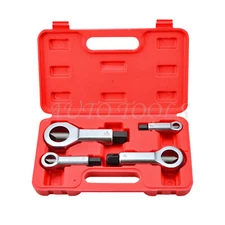 4pcs Nut Splitter Tool Broken Damaged Stuck Remover Puller Corroded Split Set