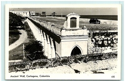 S02-3973, ANCIENT WALL, CARTAGENA, COLUMBIA,**REAL PHOTO POSTCARD