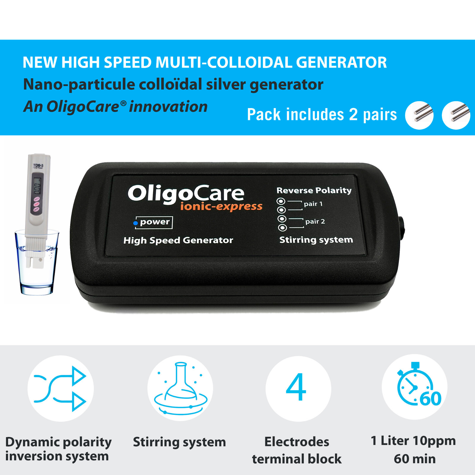 Générateur d'argent colloïdal pour créer votre solution cutanée saine