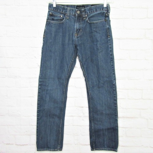 Bullhead Denim Co para hombre ajustada Jeans Rectos W29 X L30 Medio Oscuro  Wash mediados de subida | eBay