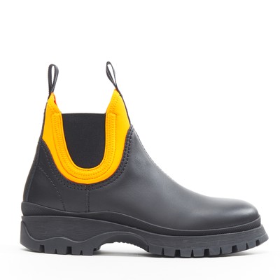 orange prada boots