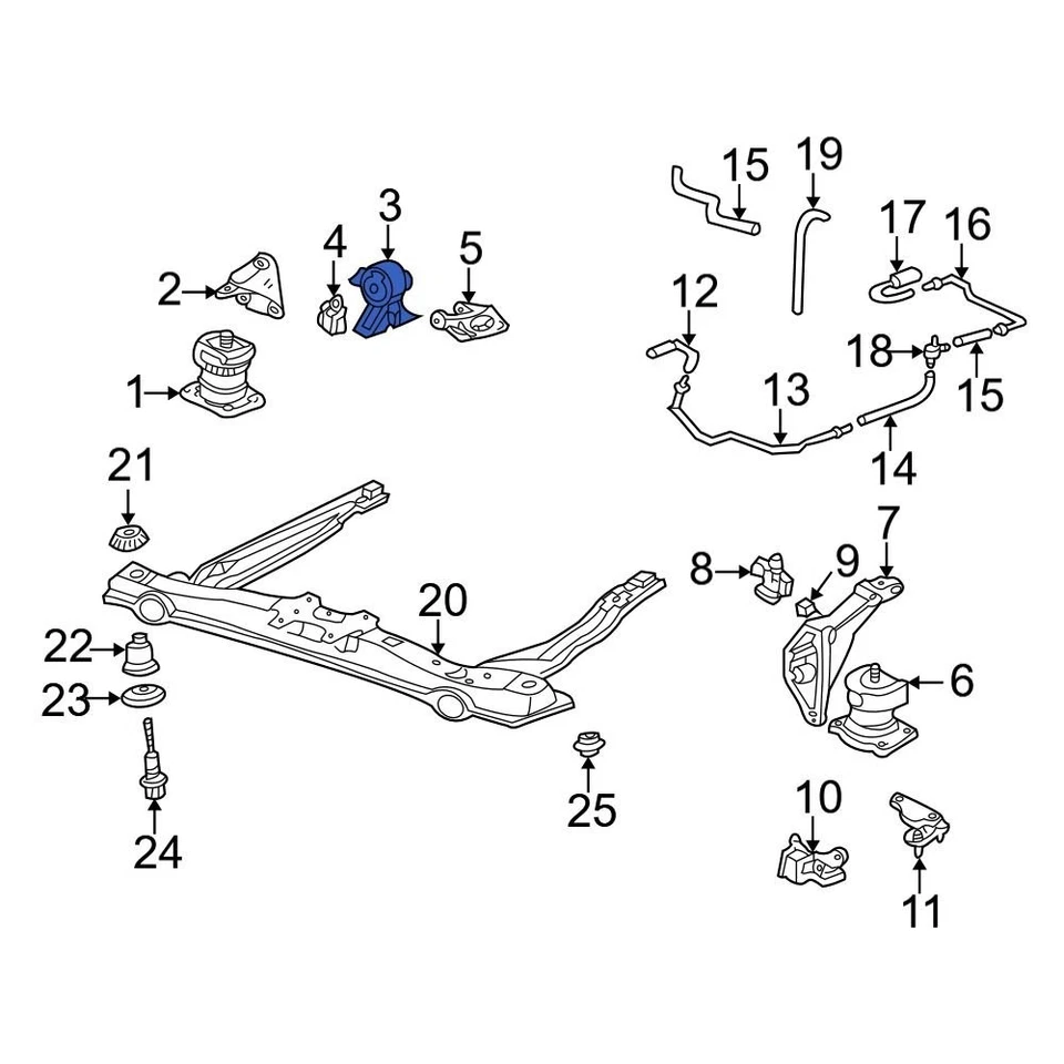 For Acura TL 2002-2003 Acura 50820S3MA81 Engine Mount Foto 2 de 3