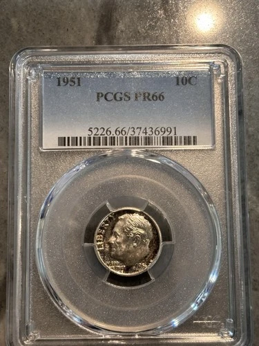 1951-P Roosevelt Dime Proof — photo from the most recent tracked eBay sale