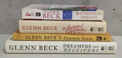 Lot 4 Glenn Beck: Dreamers & Deceivers, Common Sense, Christmas Sweater ... VG!