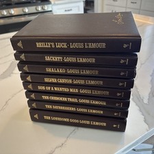 The Louis L'Amour Collection Bantam Leatherette Hardcover Edition Lot Of 8. O-14