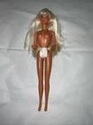 Vintage Nude Barbie Doll Platinum Blonde Hair Bangs Lavender Eyes