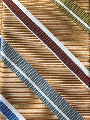 Robert Talbott Best of Class Nordstrom LONG 61 + Silk REPP Tie Handmade USA GOLD