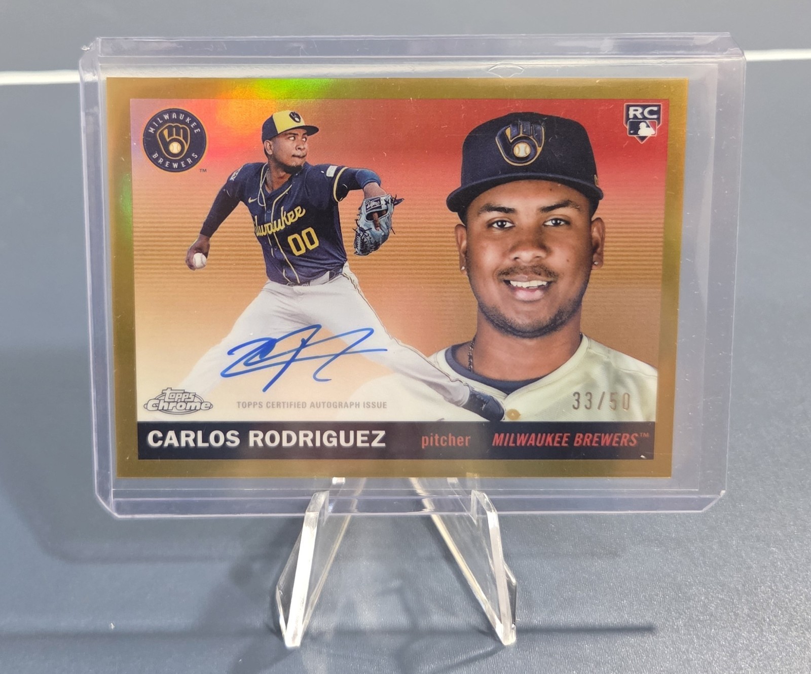 2025 Topps Chrome Platinum Anniversary - Carlos Rodriguez  RC AUTO Gold #/50
