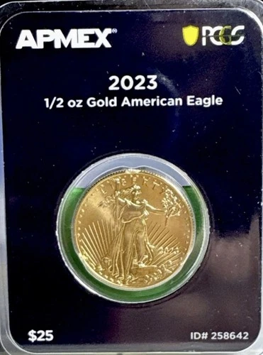 2023 APMEX PCGS  1/2 oz American Gold Eagle Coin (MintSealed, BU)