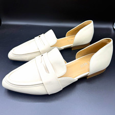 Nine West Women's Cream Ginta D'Orsay Loafers Elegant Dress Flats 8.5
