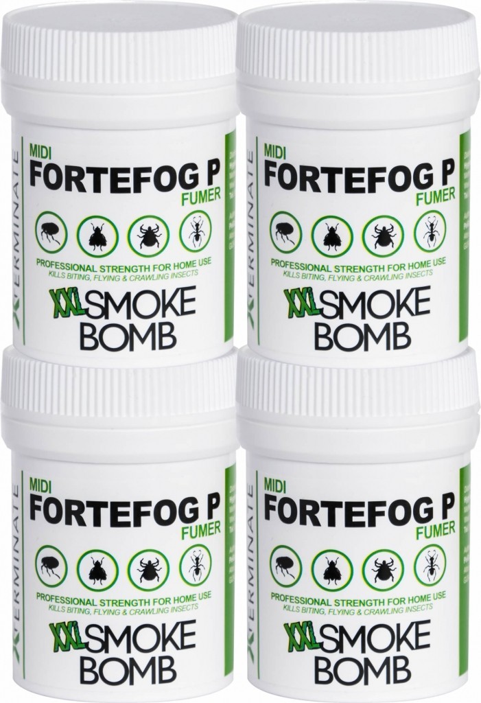 Xterminate Flea Smoke Fumers Bed Bug Killer For Home Use Beetles 16G 4 Pack