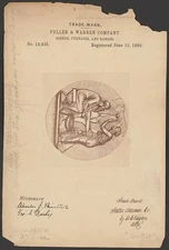 Fuller amp Warren Company Man woman robes table logo brand Stoves Furnaces