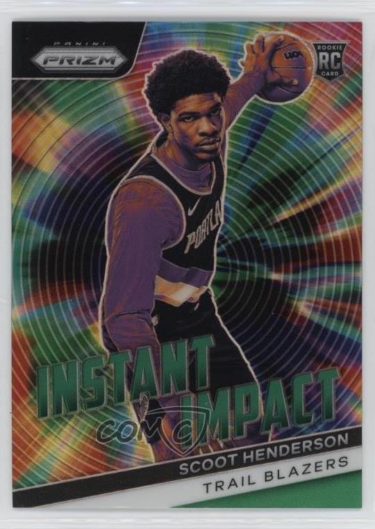 2023-24 Panini Prizm Instant Impact Green Scoot Henderson #9 Rookie RC 03xg