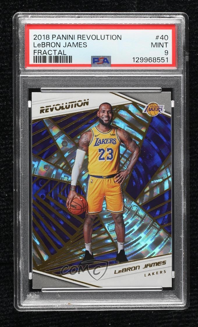 2018-19 Panini Revolution Fractal LeBron James #40 PSA 9 MINT h8k