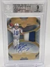 2024 Eminence Peyton Manning HOF Player Worn Patch On Card Auto /5  BGS 9 POP 1