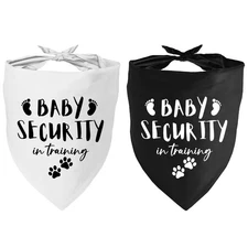 Baby Security Dog Bandana - Pregnancy Reveal Accessory for Dogs Pets Triangle...