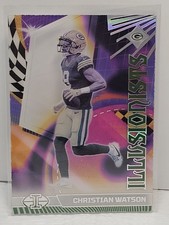 2023 Panini Illusions Christian Watson Illusionists Emerald 2 Green Bay Packers