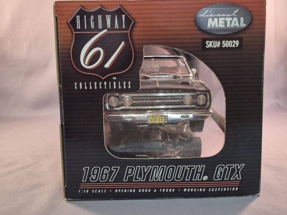 1967 年普利茅斯 GTX Black Highway 61 2002 戴姆勒克莱斯勒压铸促销 1: 18 — 第 3/4 张图片