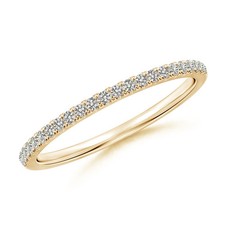 Angara Round Diamond Classic Half Eternity Ring in 14K Solid Gold