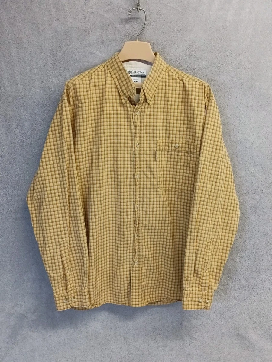 Chemise Columbia Tamiami PFG Omni-Shade Homme - Jaune, Manches Longues, Taille XL