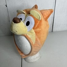 BLUEY BINGO SZ 6-12M ORANGE PLUSH HOOD/ HAT ONLY