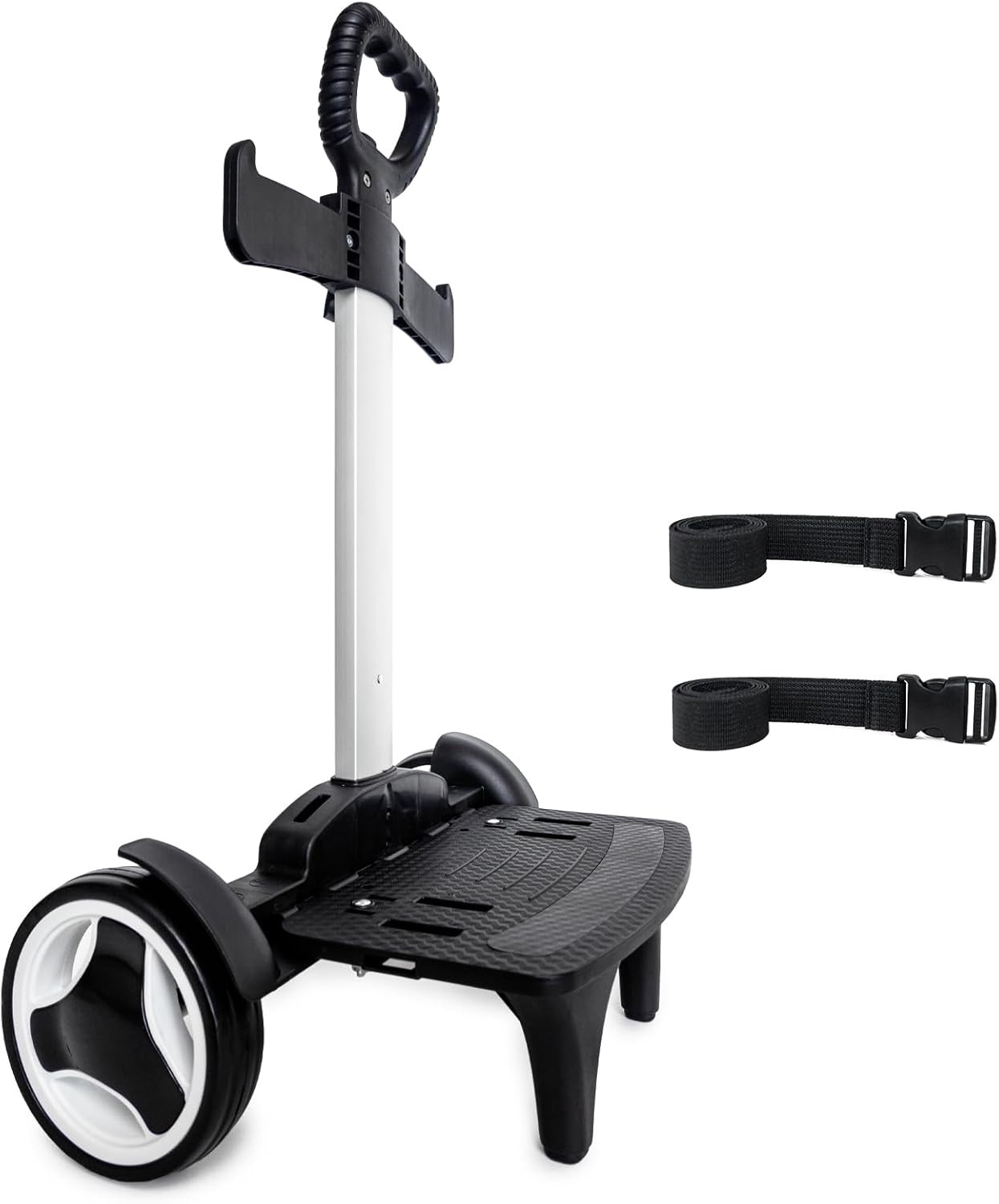 Backpack Trolley, Wheeled Cart with Noiseless Large Wheels Aluminium Alloy Foldi