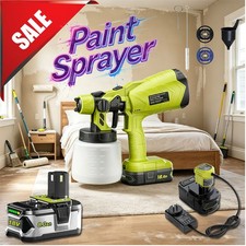 1000ml Cordless Paint Sprayer Hvlp Spray Gun For Ryobi 18v One P108 P109 P190
