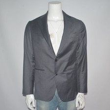 Mint SUITSUPPLY Super 130's Wool Charcoal Two Button Sport Coat Suit Jacket 40R
