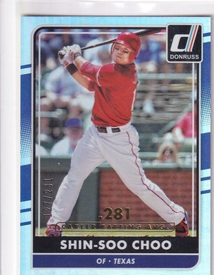 SHIN-SOO CHOO /281 DONRUSS CAREER STAT LINE PARALLEL RANGERS #117 2016 16 PANINI