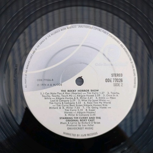 THE ROCKY HORROR SHOW ODE 77026 A1 B1 NEAR MINT VINYL CONDITION - Picture 6 of 9