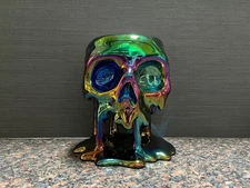 Bath & Body Works Dripping Skull Pedestal 3-Wick Candle Holder