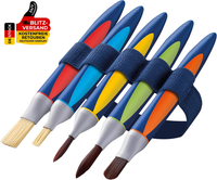 Pelikan Griffix 5Er Pinsel-Set, Mit 5 Verschiedenen Borsten- Und Haarpinsel, Mit