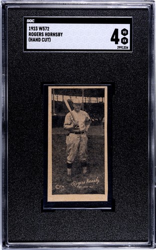 Rogers Hornsby [Hand Cut] 1923 W572 card