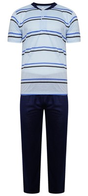 i-Smalls Herren Pyjama Sets Jersey 3 Knöpfe Oberteil Nachtwäsche