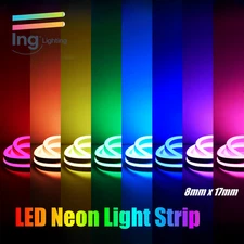 DC12V Neon LED Rope Light Waterproof Flex Strip Commercial Boat Bar Sign Decor