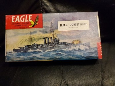 Vintage Eagle HMS Dorsetshire Modellbausatz im Maßstab 1:1200.