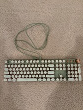 EVOAON Green Wired USB Mechanical Full Size Keyboard, English QWERTY