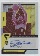 2020 Panini Flux Rookie Influx Silver Prizm Ty-Shon Alexander #RAI-TSA Auto 4m4