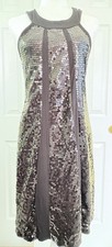 INC International Concepts Sequin Party Dress Womens Large Open Back Holiday