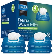 Inspire Adult Wet Wipes for Incontinence  Cleansing, 200 Count