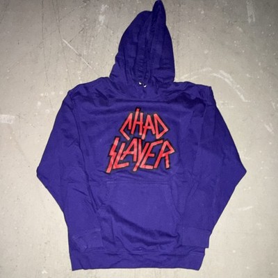 HUF Men's Purple Fleece Pullover Hoodie Cotton Blend Graphic Logo Pockets L