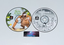 Lot 2 Jeux Dessin Animé - PS1 Le livre De La Jungle/Dalmatians 2 Loose PAL Sony