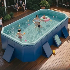 116 inch Foldable Non Inflatable Large Outdoor Swimming Pool for Kid and Adult