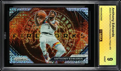 2023 Prizm Fireworks Anthony Edwards #11 Mojo /25 MBA 9