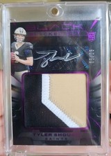 2025 Panini Black - Tyler Shough RPA BLACKED OUT Purple /25 Saints 🔥 RC Rare